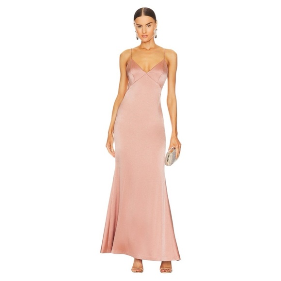 NWT Alice + Olivia Julietta Slip Dress in Burnt Rose - Picture 1 of 9